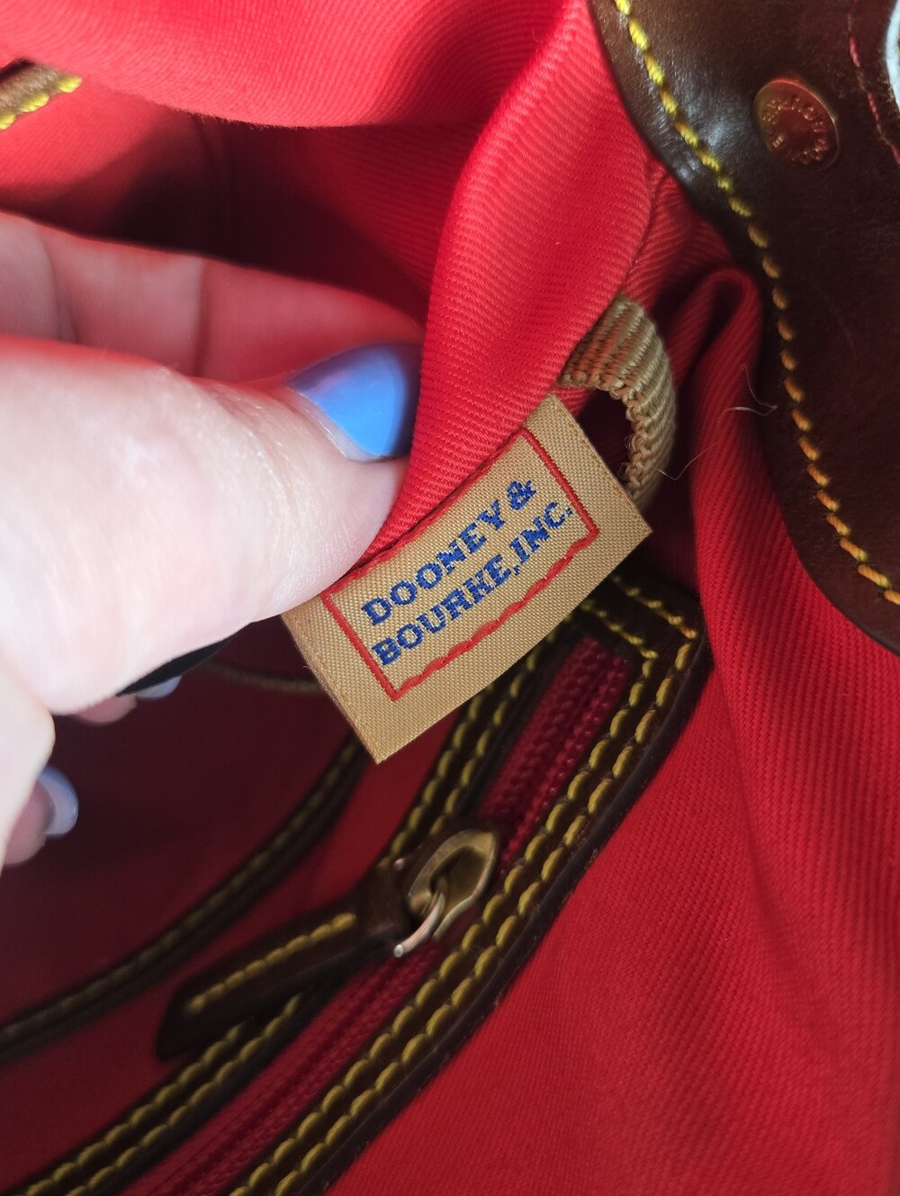 Dooney & Bourke Samba Magenta Pebble Leather Satchel with Brown Trim - Picture 2 of 15